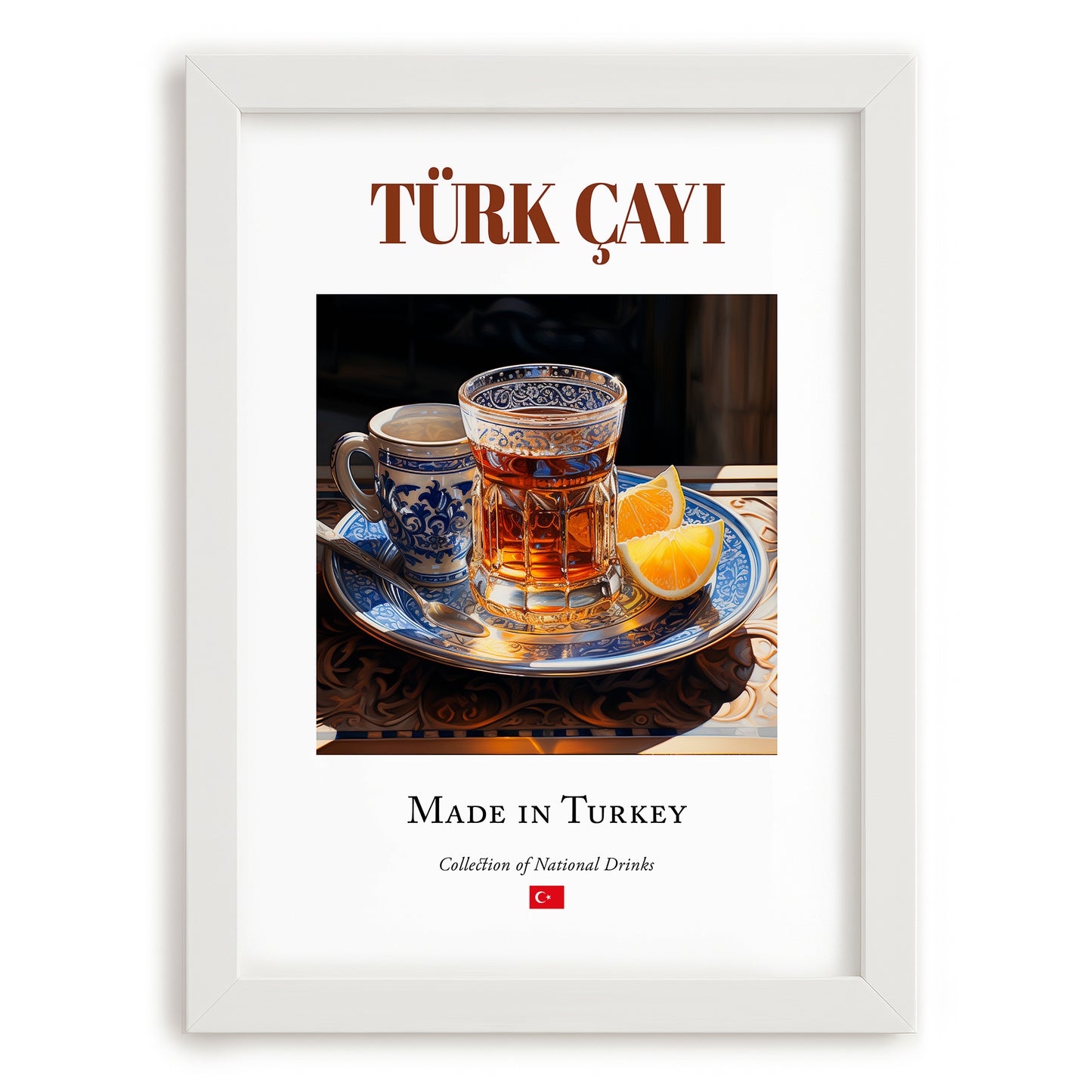 Türk çayı (Turkish Tea) – Turkish Tea, Chashitsu Print, placed in minimal white frame