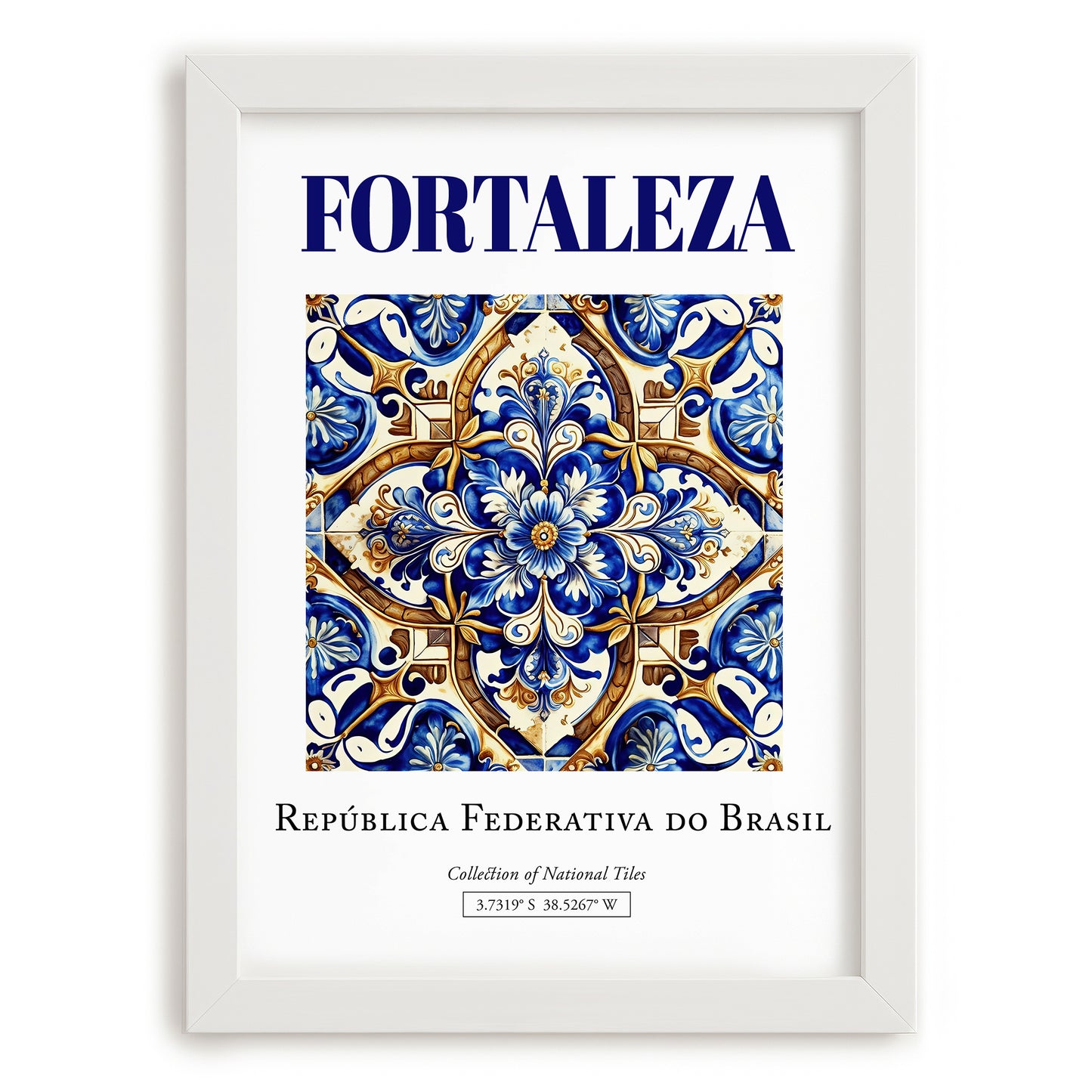 Fortaleza, Brasil – Dream Destination Decor, placed in minimal white frame