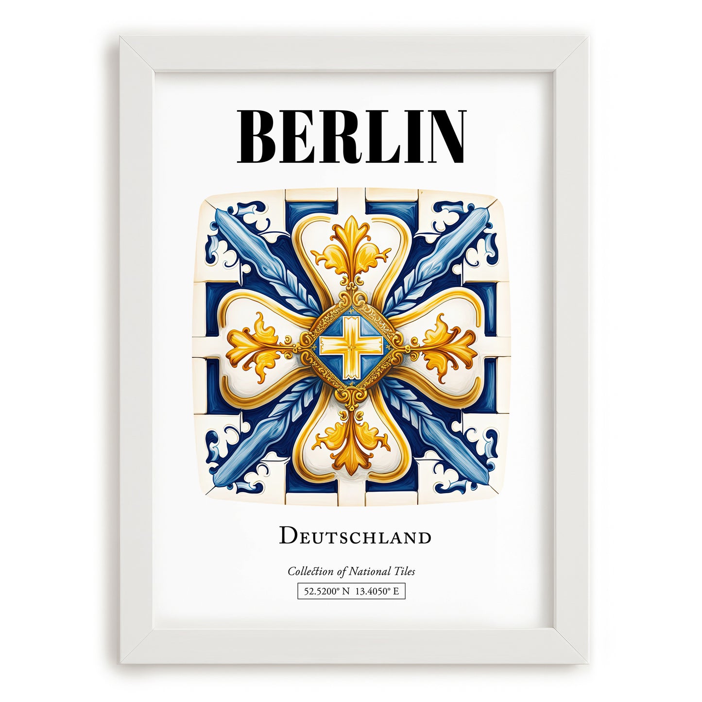 Berlin, Germany – Travel Wall Decor, placed in minimal white frame