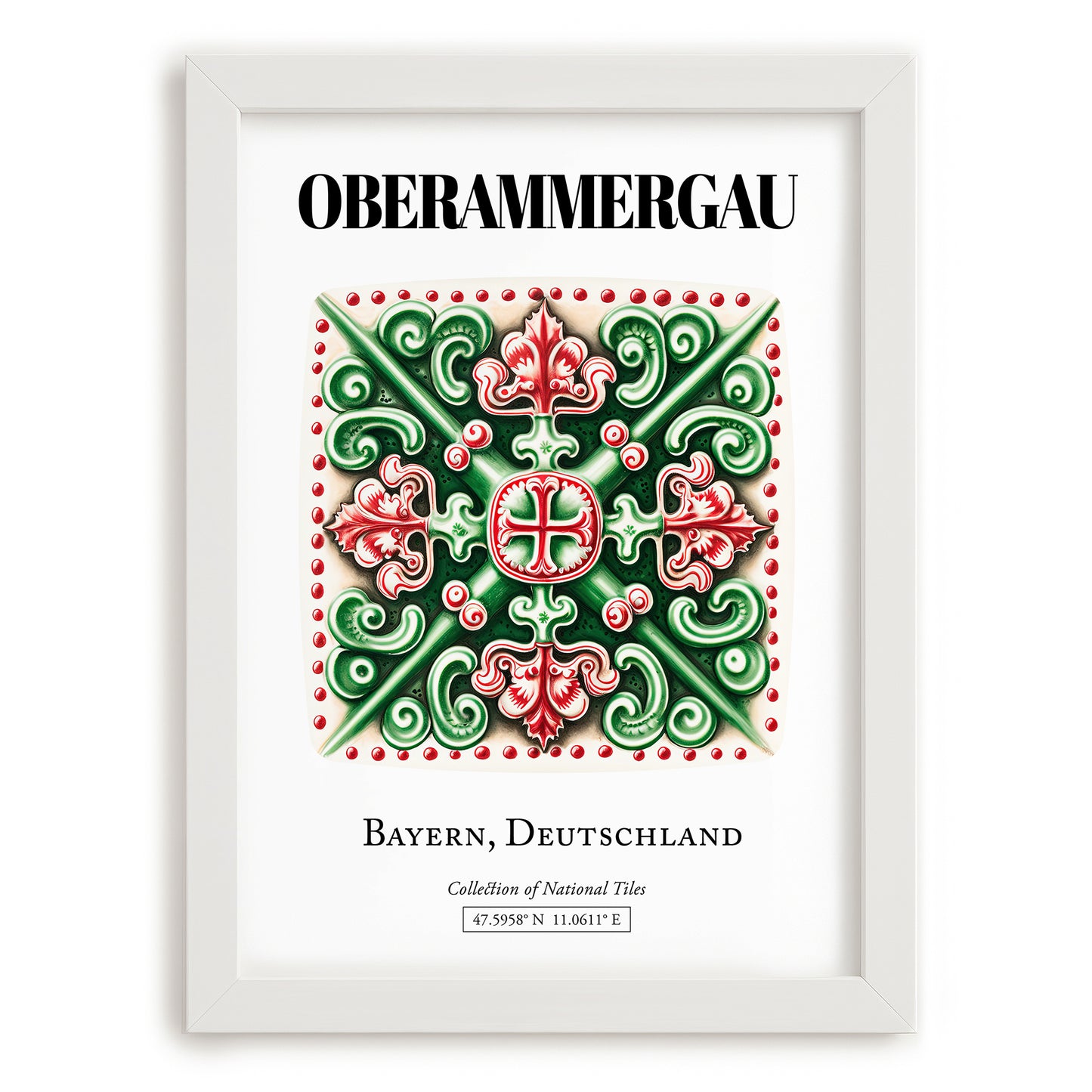Oberammergau, Germany – Global Wall Art, placed in minimal white frame
