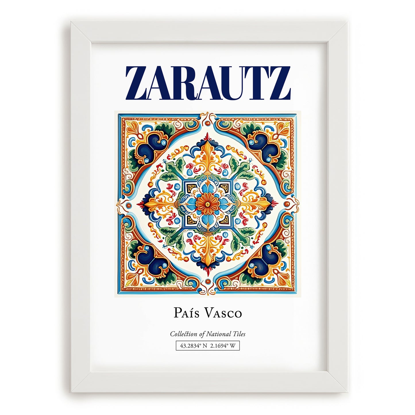 Zarautz, Spain – Dream Destination Decor, placed in minimal white frame