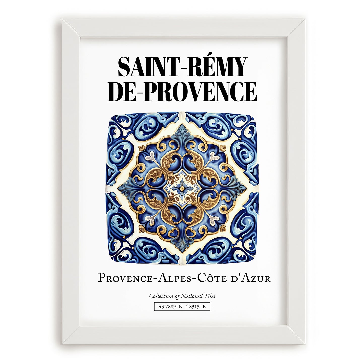 Saint-rémy-de-provence, France – Architectural Travel Art, placed in minimal white frame