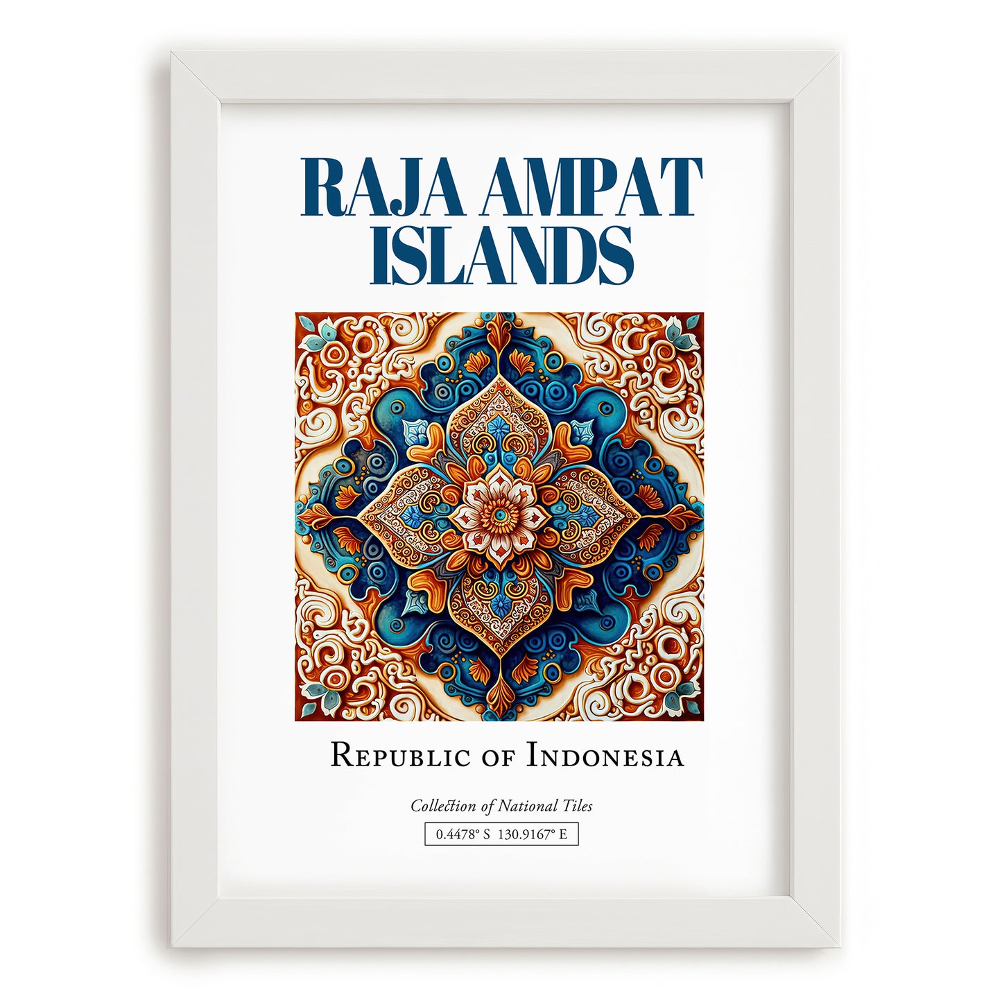 Raja Ampat Islands, Indonesia – Away From Home Poster, placed in minimal white frame