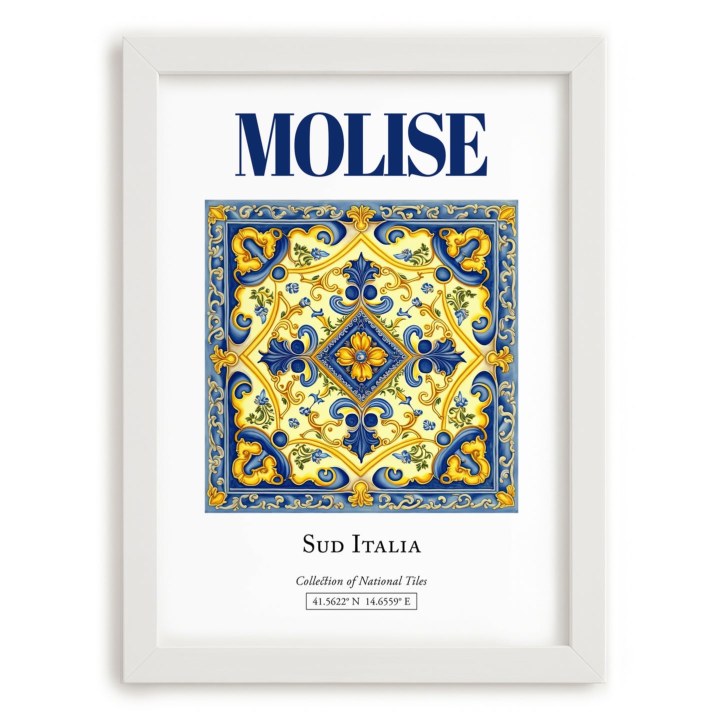 Molise, Italy – Travel Wall Art, placed in minimal white frame