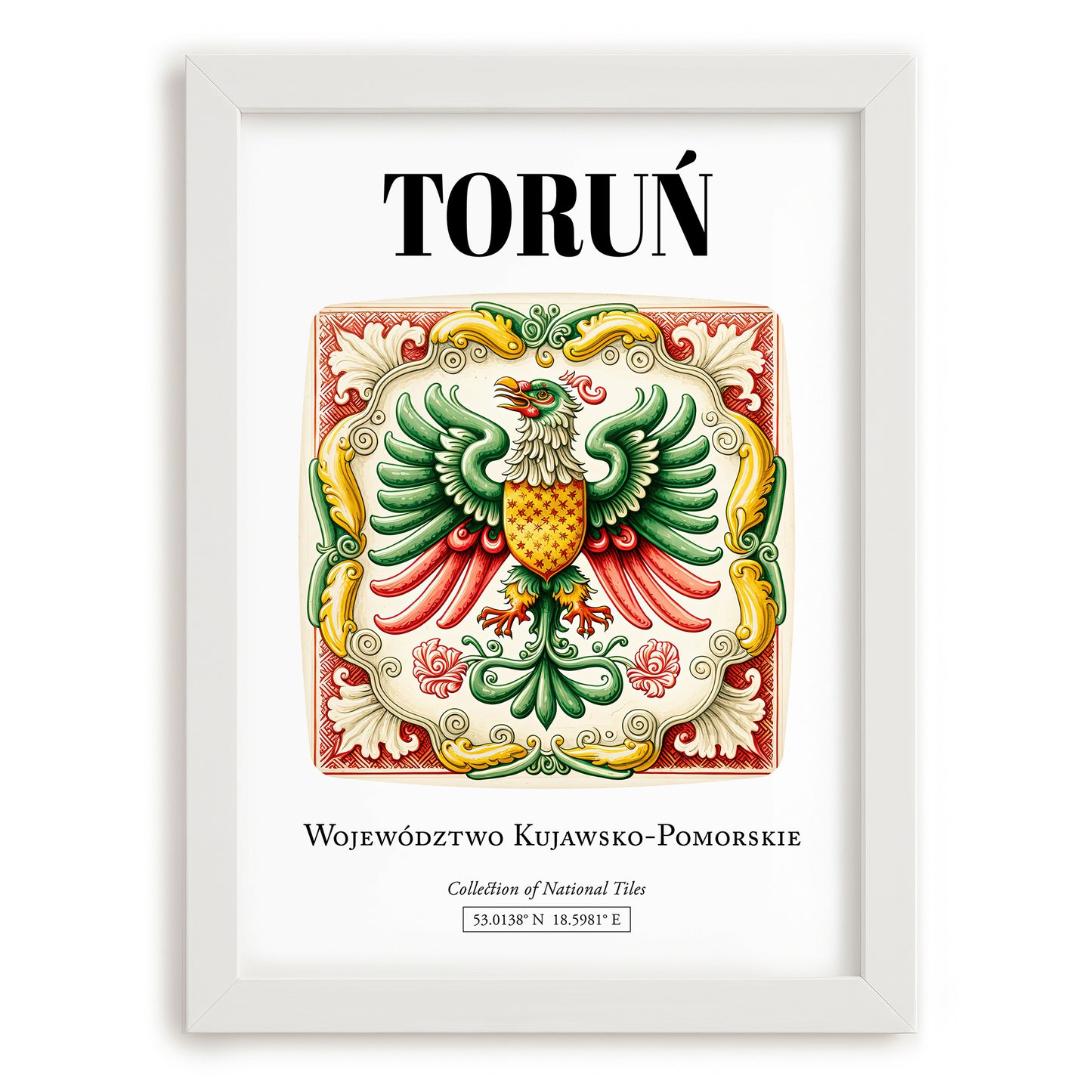 Toruń, Poland – Dream Destination Decor, placed in minimal white frame