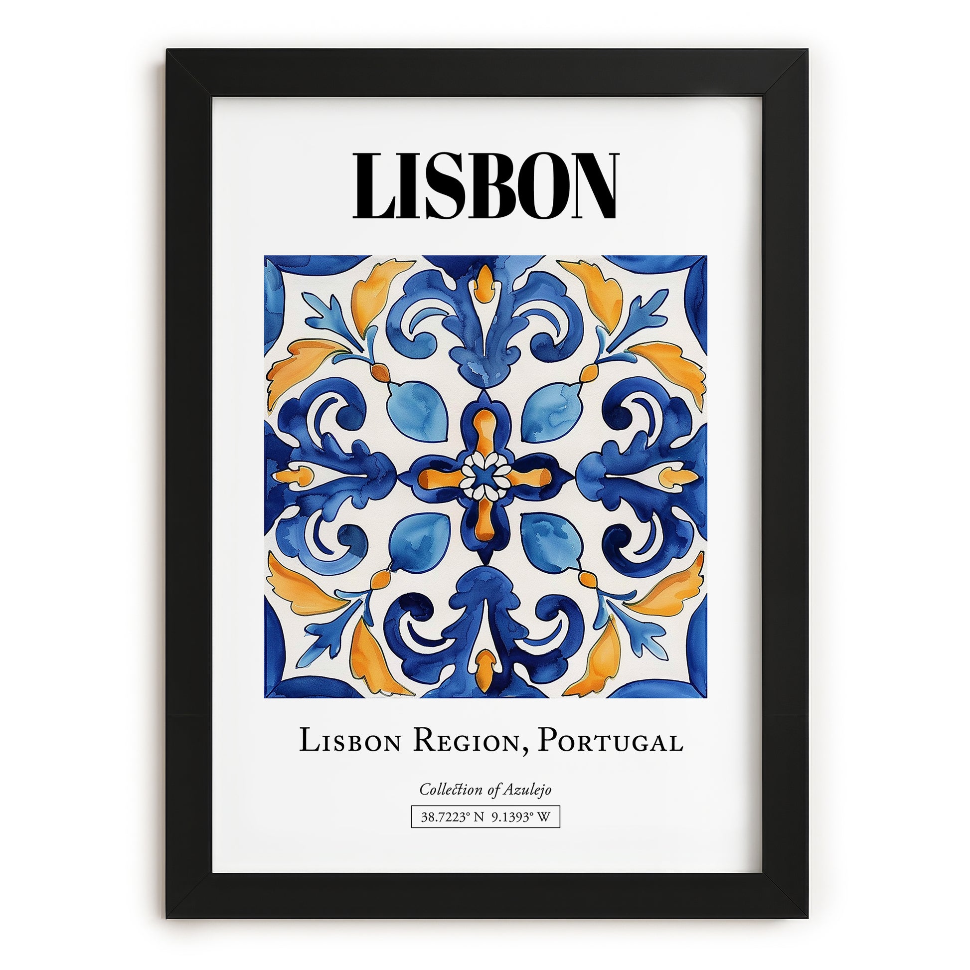 Lisbon, Portugal – Travel Print, in sleek black frame