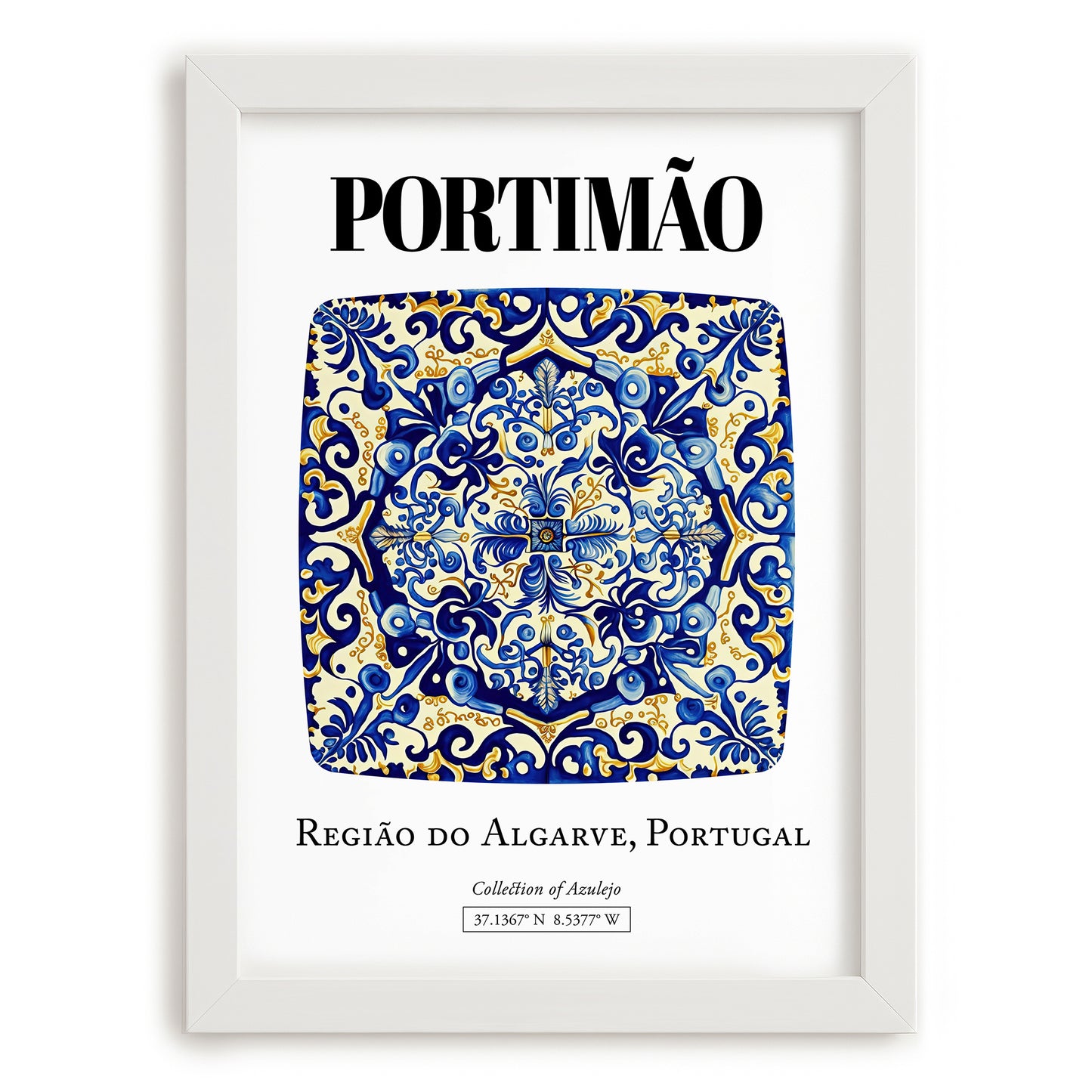 Portimão, Portugal – Historic Cities Art Print, placed in minimal white frame