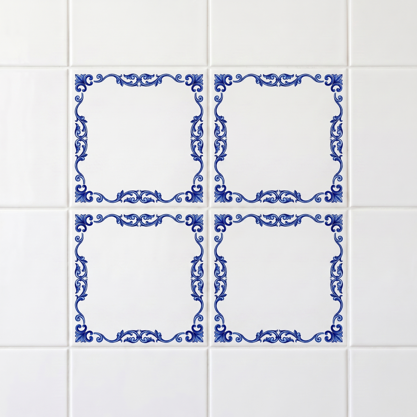 Set of 4 Azulejo Pattern-Only Tiles · Save 65%