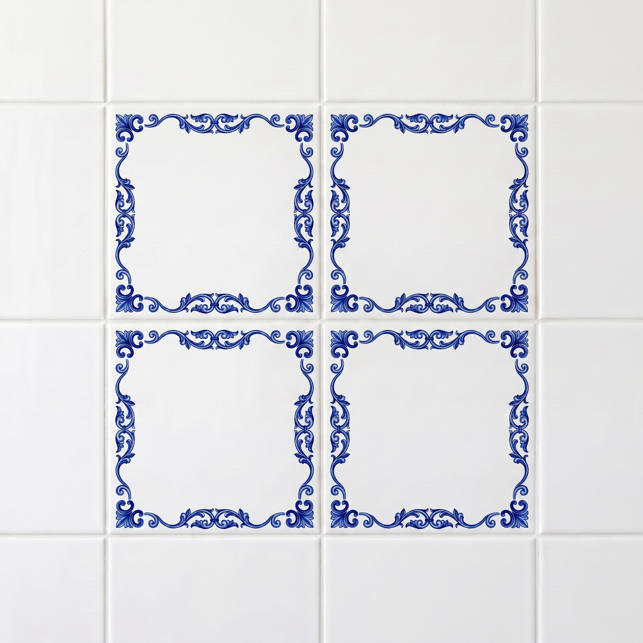 Set of 4 Azulejo Pattern-Only Tiles · Save 65%