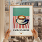 Café con Leche – Spanish Coffee, Book Café Painting, styled in a charming Paris street view