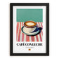 Café con Leche – Spanish Coffee, Book Café Painting, in sleek black frame