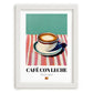 Café con Leche – Spanish Coffee, Book Café Painting, placed in minimal white frame