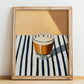Cortado – Spanish Coffee, Konditorei Still Life, no-text version framed in wood