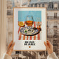 Brandy de Jerez – Spanish Spirit Drink, Rooftop Terrace Poster, styled in a charming Paris street view