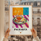 Pacharán – Spanish Liqueur Drink, Sky Bar Illustration, styled in a charming Paris street view