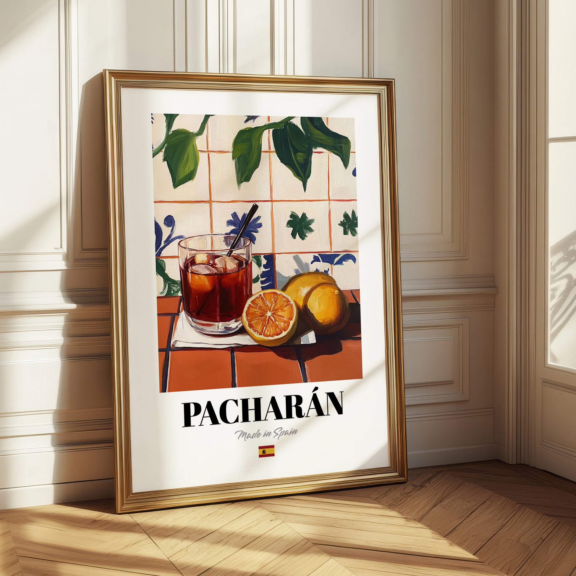 Pacharán – Spanish Liqueur Drink, Beach Bar Print