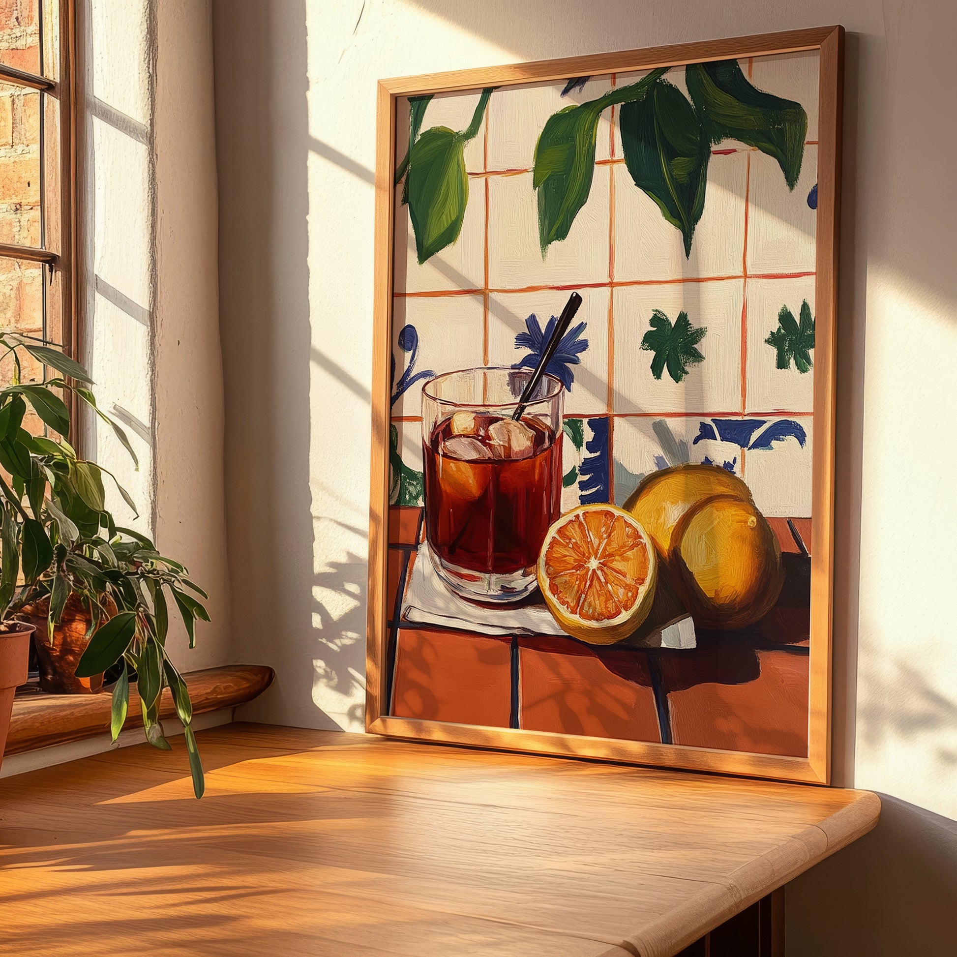 Pacharán – Spanish Liqueur Drink, Beach Bar Print, clean layout with no caption
