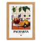 Pacharán – Spanish Liqueur Drink, Beach Bar Print, set in oak frame