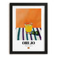 Orujo – Spanish Spirit Drink, Hotel Lobby Print, in sleek black frame