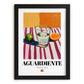 Aguardiente – Spanish Spirit Drink, Beach Bar Wall Art, in sleek black frame