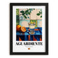 Aguardiente – Spanish Spirit Drink, Cocktail Lounge Art, in sleek black frame