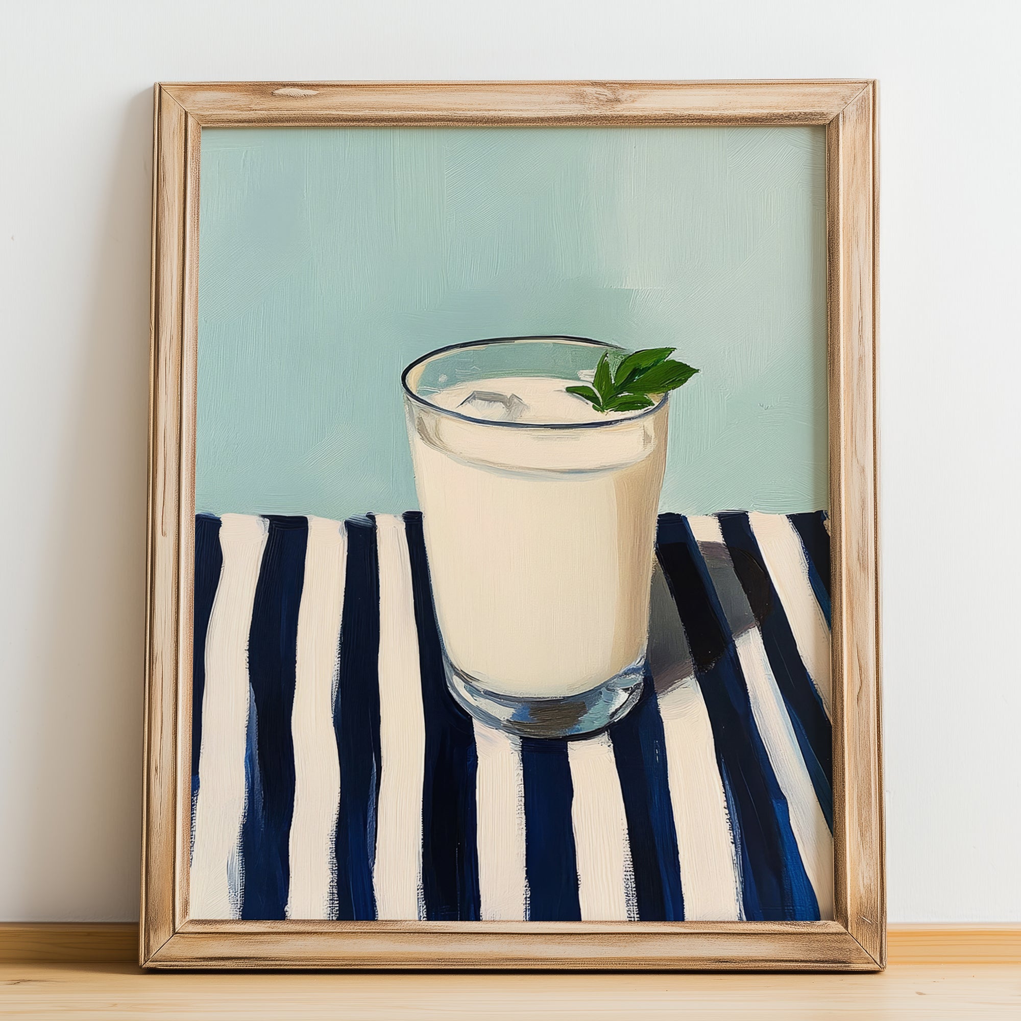 Horchata – Spanish Beverage Drink, Hotel Lobby Poster, no-text version framed in wood