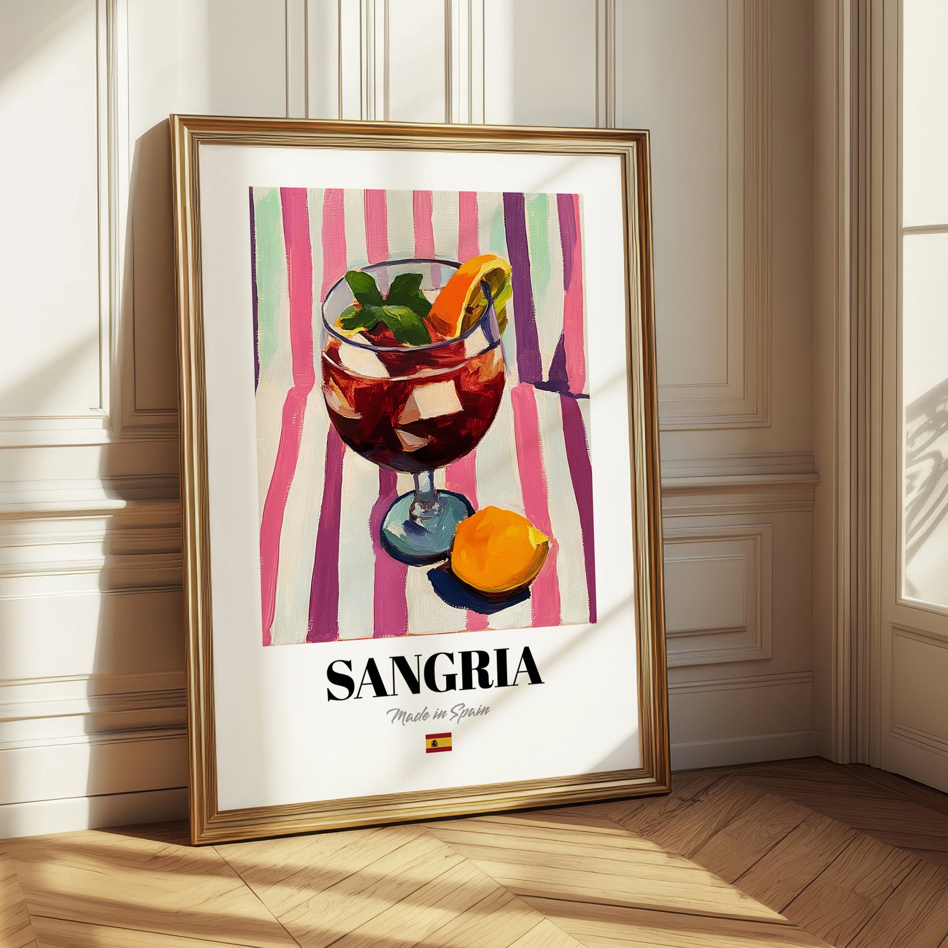 Sangria – Spanish Cocktail Drink, Cocktail Lounge Poster