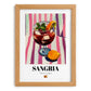 Sangria – Spanish Cocktail Drink, Cocktail Lounge Poster, set in oak frame