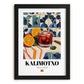Kalimotxo – Spanish Cocktail Drink, Jazz Bar Wall Art, in sleek black frame