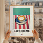 Café Crème – French Coffee, Konditorei Poster, styled in a charming Paris street view