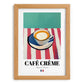 Café Crème – French Coffee, Konditorei Poster, set in oak frame