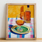 Cognac – French Spirit Drink, Hotel Lobby Painting, no-text version framed in wood