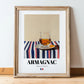 Armagnac – French Spirit Drink, Hotel Lobby Poster, in wooden frame leaning on the floor