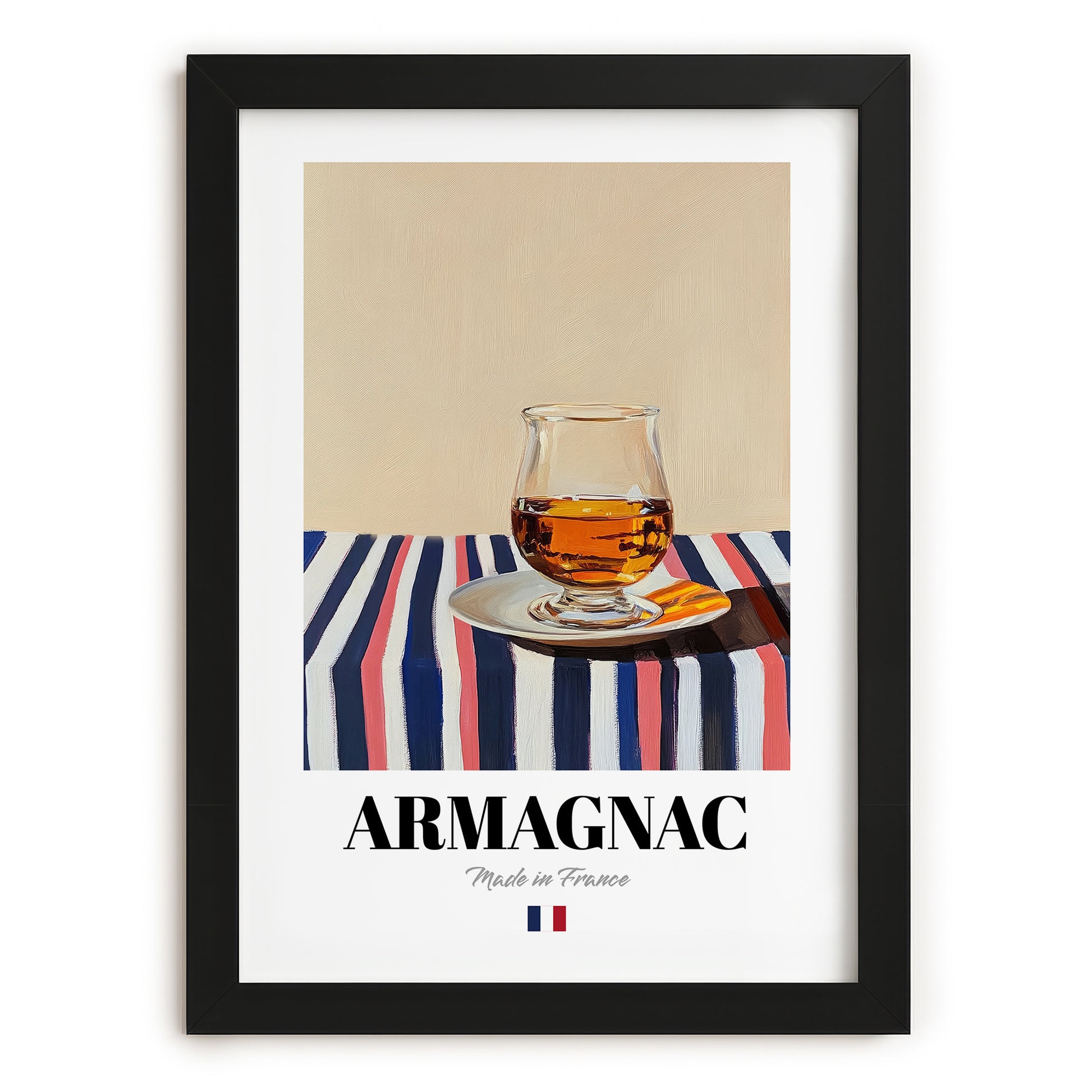 Armagnac – French Spirit Drink, Hotel Lobby Poster, in sleek black frame