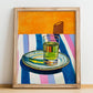 Absinthe – French Spirit Drink, Hotel Lobby Illustration, no-text version framed in wood