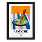 Absinthe – French Spirit Drink, Hotel Lobby Illustration, in sleek black frame