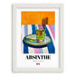 Absinthe – French Spirit Drink, Hotel Lobby Illustration, placed in minimal white frame