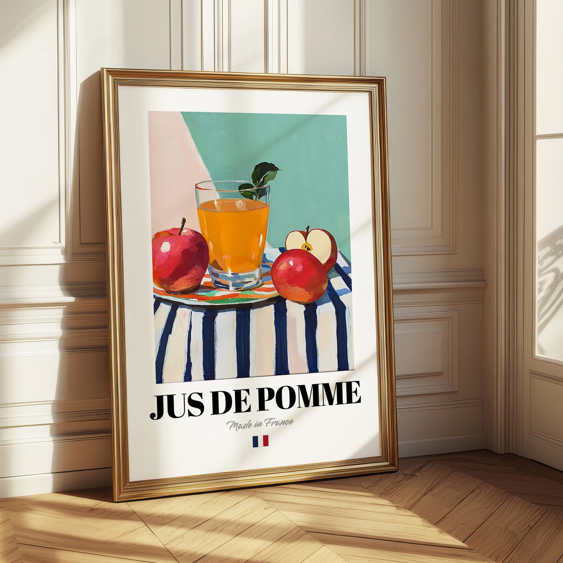 Jus de Pomme – French Beverage Drink, Cocktail Lounge Poster