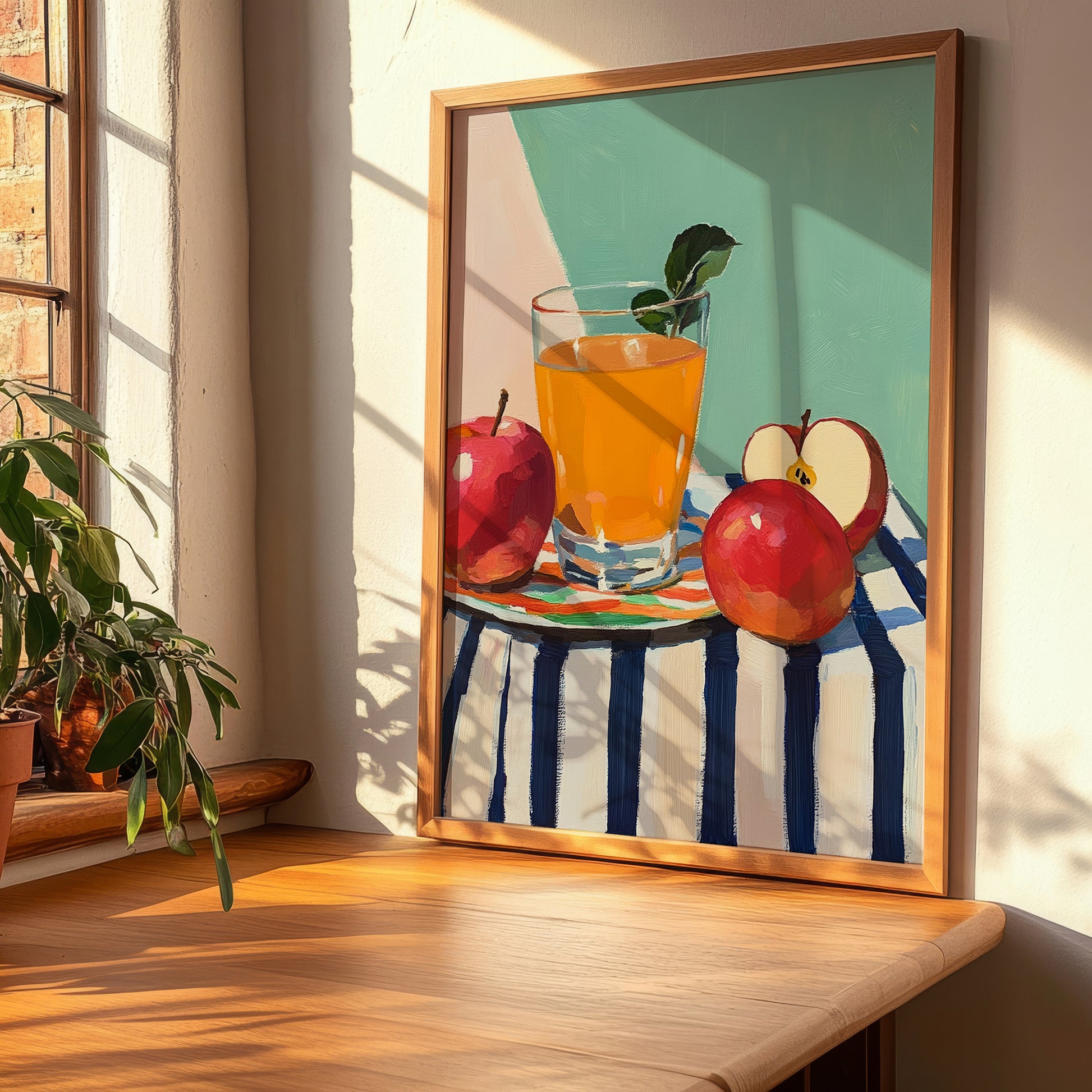 Jus de Pomme – French Beverage Drink, Cocktail Lounge Poster, clean layout with no caption