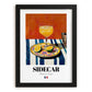 Sidecar – French Cocktail Drink, Sky Bar Poster, in sleek black frame