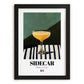 Sidecar – French Cocktail Drink, Cocktail Lounge Wall Art, in sleek black frame