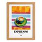 Espresso – Italian Coffee, Café Poster, set in oak frame