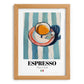 Espresso – Italian Coffee, Café Poster, set in oak frame