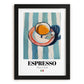 Espresso – Italian Coffee, Café Poster, in sleek black frame