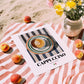Cappuccino Lot #2 – Italian Coffee on Striped Tablecloth