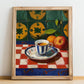 Macchiato – Italian Coffee, Café Poster, no-text version framed in wood