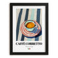 Caffè Corretto – Italian Coffee, Street Café Print, in sleek black frame