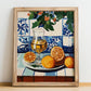 Grappa – Italian Spirit Drink, Cocktail Lounge Wall Art, no-text version framed in wood