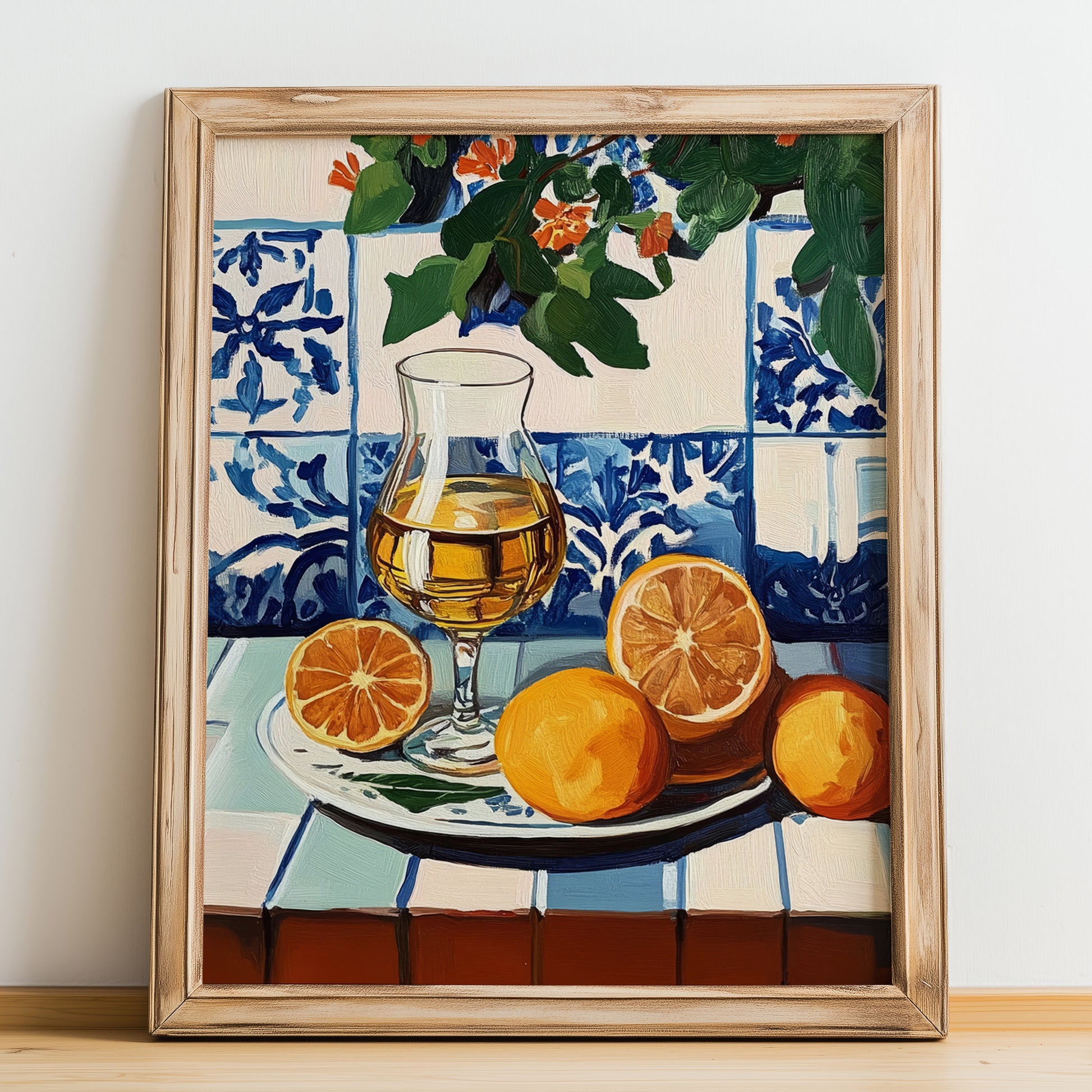 Grappa – Italian Spirit Drink, Cocktail Lounge Wall Art, no-text version framed in wood