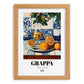 Grappa – Italian Spirit Drink, Cocktail Lounge Wall Art, set in oak frame